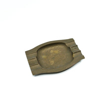 Vintage Brass Floral Etched Ashtray 2