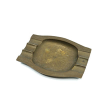 Vintage Brass Floral Etched Ashtray 2