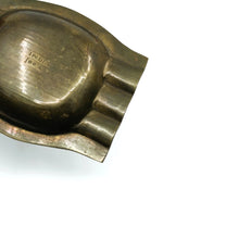 Vintage Brass Floral Etched Ashtray 2