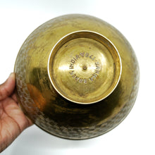 Vintage Sarna Brass India Etched Brass Bowl