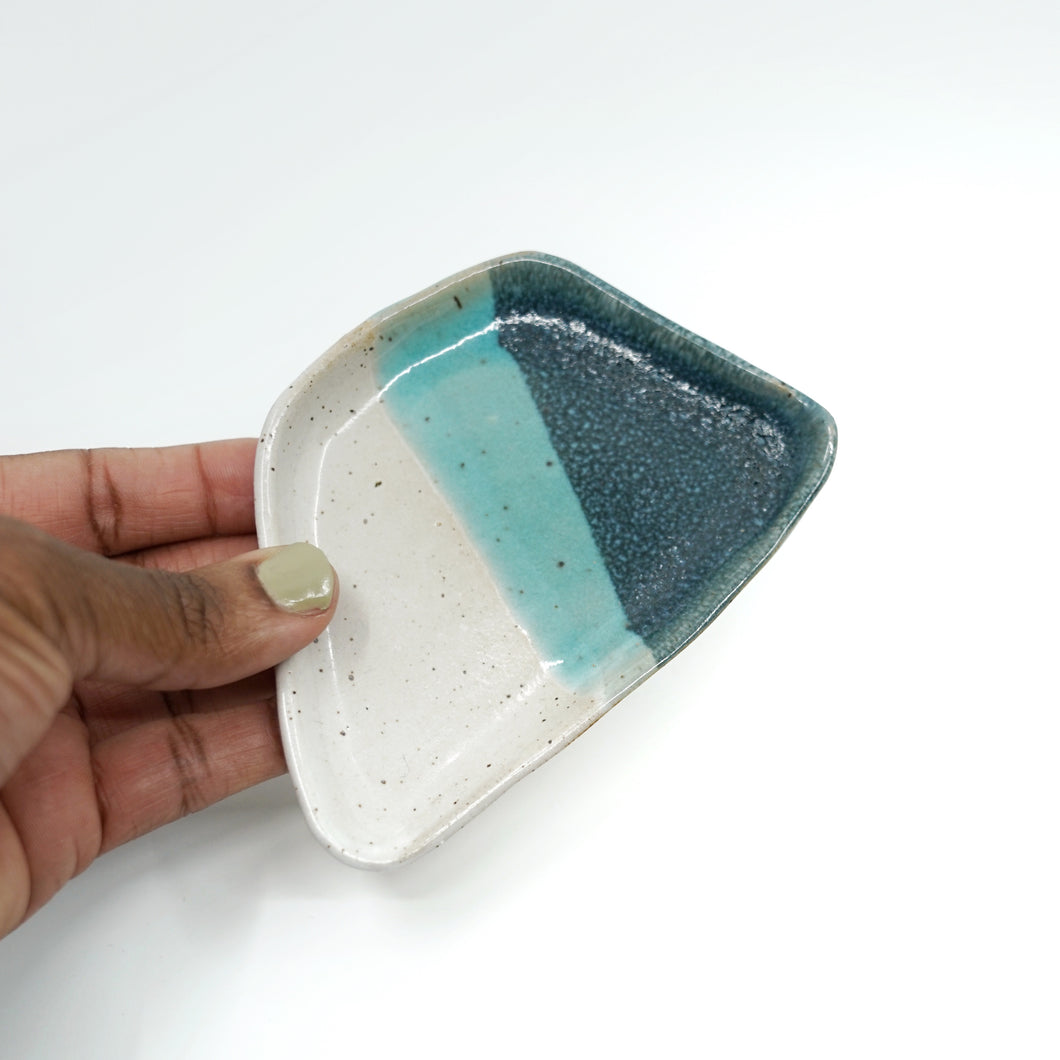 Tchoup - Small Modern Ceramic Dish - Triple Dipped - No.4-02