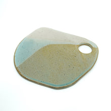 Lafayette - Small Organic Ceramic Charcuterie Board - Amber Blue / Cream Glaze