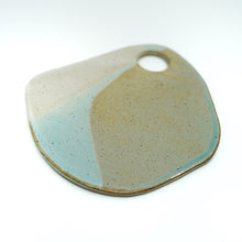 Lafayette - Small Organic Ceramic Charcuterie Board - Amber Blue / Cream Glaze