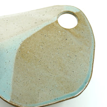 Lafayette - Small Organic Ceramic Charcuterie Board - Amber Blue / Cream Glaze