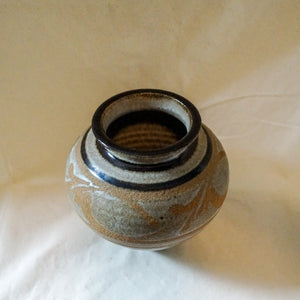 Vintage Hand-Glazed Ceramic Vase