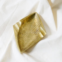 Vintage Brass Fish Shield Ashtray