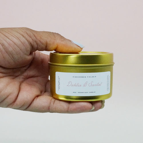 Dahlia and Santal Hand-Poured Soy Wax Candle