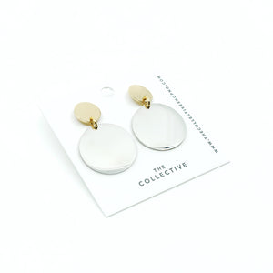 Dawn Modern Gold and Silver Plated Earrings