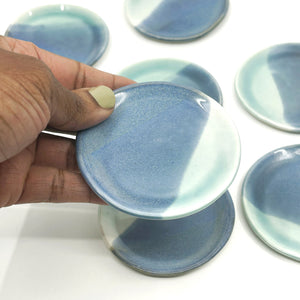 Dillard - Double Dipped Porcelain Dish - Sky Blue/Sea Glass