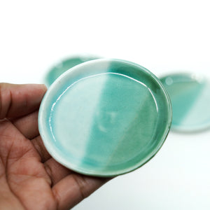 Dillard - Double Dipped Porcelain Dish - Green/Sea Glass