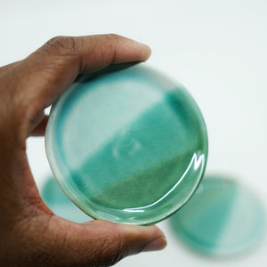 Dillard - Double Dipped Porcelain Dish - Green/Sea Glass