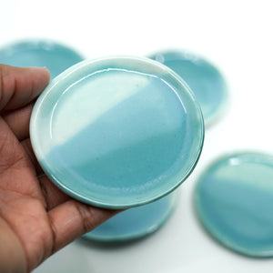Dillard - Double Dipped Porcelain Dish - Ocean/Sea Green