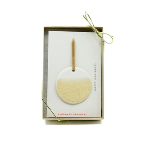 Packaged Ceramic Double Glazed Circle Ornament