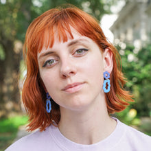 Eden Floral Matte Resin Dangle Earrings