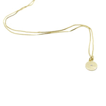 Jan - Small Round Gold Plated Pendant Necklace