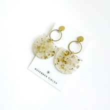 Cleopatra- Matte Gold Glitter Acetate w/Gold Studs Earrings