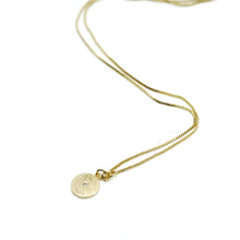 Jan - Small Round Gold Plated Pendant Necklace