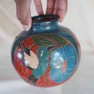 Vintage Costa Rican Carved Vase
