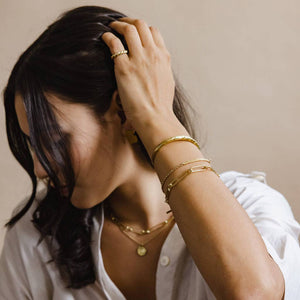 Hammered Cuff Bangle | Brass