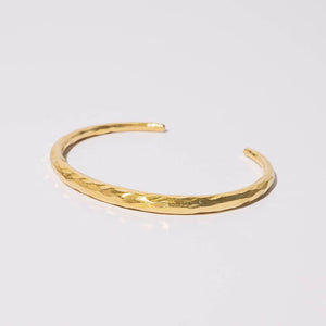 Hammered Cuff Bangle | Brass