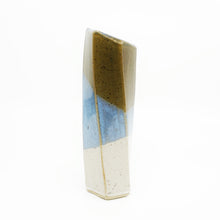 Tall Hexagon Tube Vase 075 - Blue and White