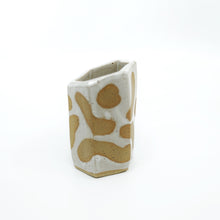 Short Hexagon Tube Vase 080 - Abstract Pattern