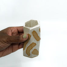 Medium Hexagon Tube Vase 081 - Abstract Pattern