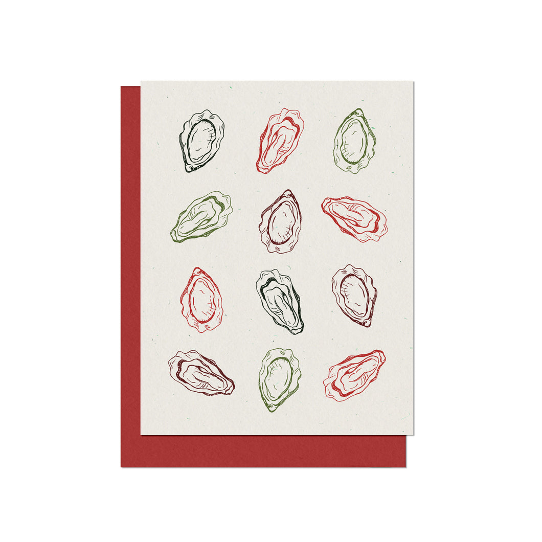 Holiday Oysters | Blank Christmas Card