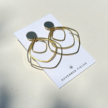 Tory Organic Brass Dangle Earrings