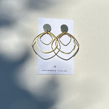 Tory Organic Brass Dangle Earrings