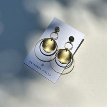 Camilla Raw Brass and Matte Black Dangle Earrings