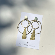 Constance Organic Raw Brass Earrings