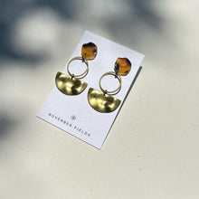 Josephine Raw Brass and Resin Earrings