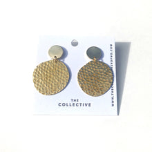 Malia Raw Brass Hammered Earrings