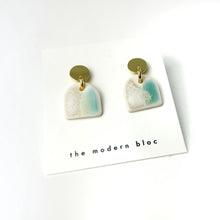 Ade - Medium Modern Arch Porcelain Earrings