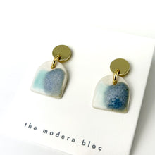 Ade - Medium Modern Arch Porcelain Earrings