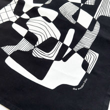 Opposite Shapes Pattern Kitchen Towel - Black Towel