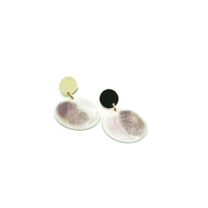 Imani - Modern Circle Porcelain Earrings