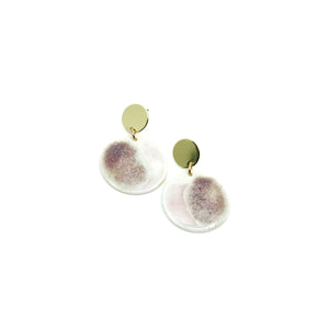 Imani - Modern Circle Porcelain Earrings