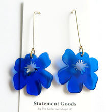 Kaia Floral Transparent Resin Dangle Earrings