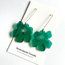Kaia Floral Transparent Resin Dangle Earrings