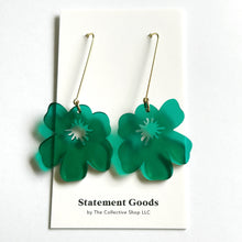 Kaia Floral Transparent Resin Dangle Earrings