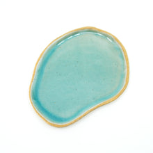 Milan - Medium Modern Ceramic Dish - Sea Glass Unglazed Rim - No.1