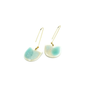 London - Modern Glazed Porcelain and Gold Plated Hook Earrings Collection