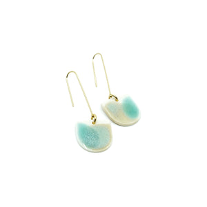 London - Modern Glazed Porcelain and Gold Plated Hook Earrings Collection