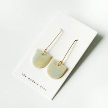 London - Modern Glazed Porcelain and Gold Plated Hook Earrings