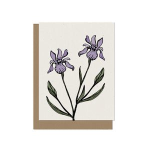 Iris Flower Blank Card