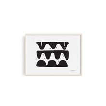 Minimalist Waves I Mini Block Print