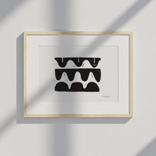 Minimalist Waves I Mini Block Print