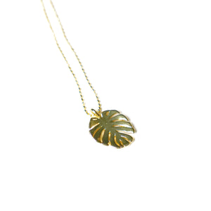 monstera jewelry Monstera Pendant Necklace